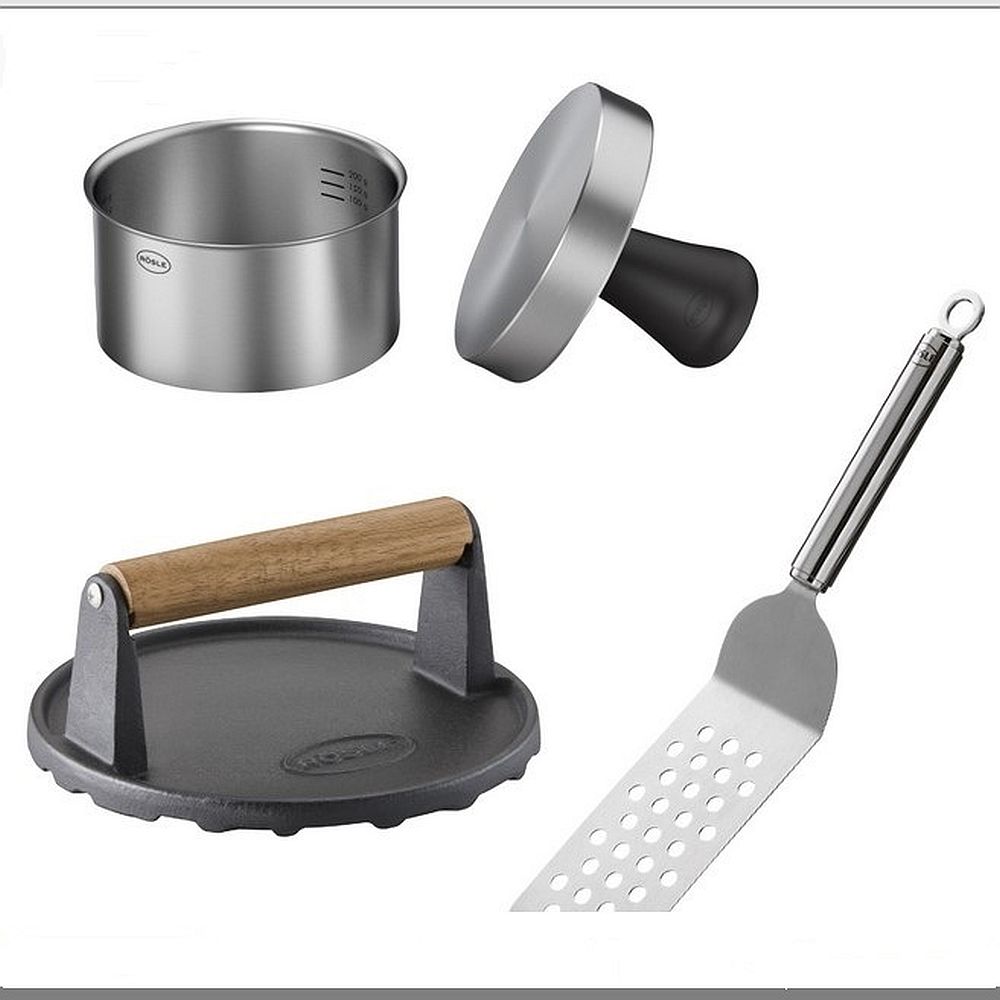 Rösle Burger Set, 3-teilig, für leckere Burger Patties