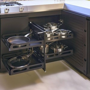 Eckmodul zur 90°-Erweiterung der Miele Outdoor-Küche 